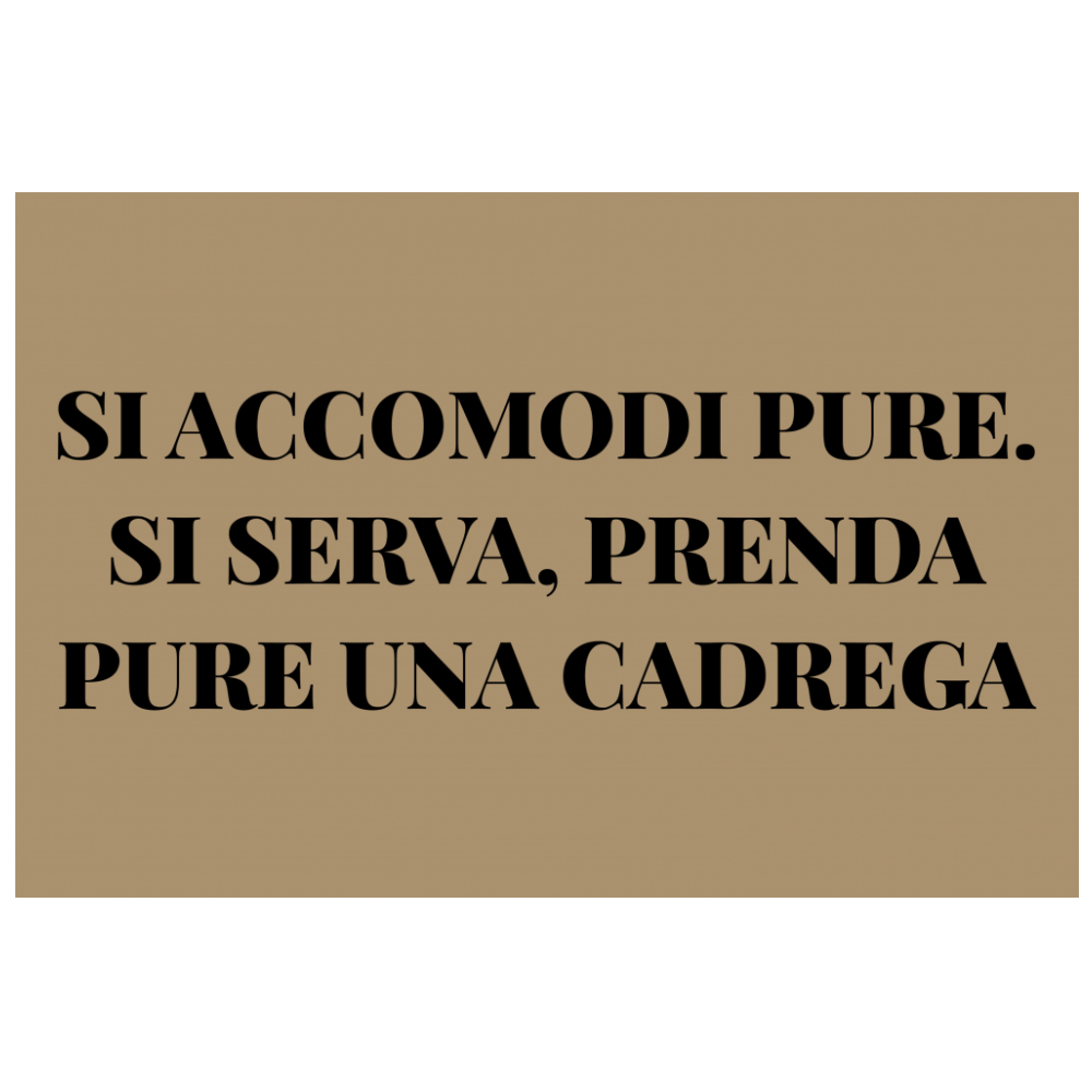 Zerbino Tappetino PRENDA PURE UNA CADREGA