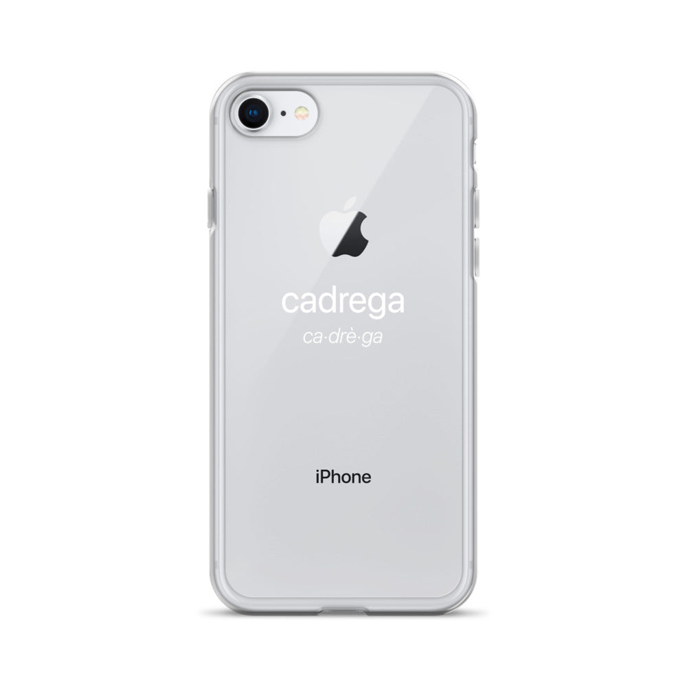 Cover iPhone Cadrega scritta bianca