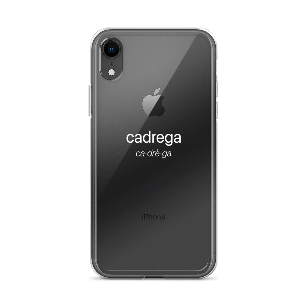 Cover iPhone Cadrega scritta bianca
