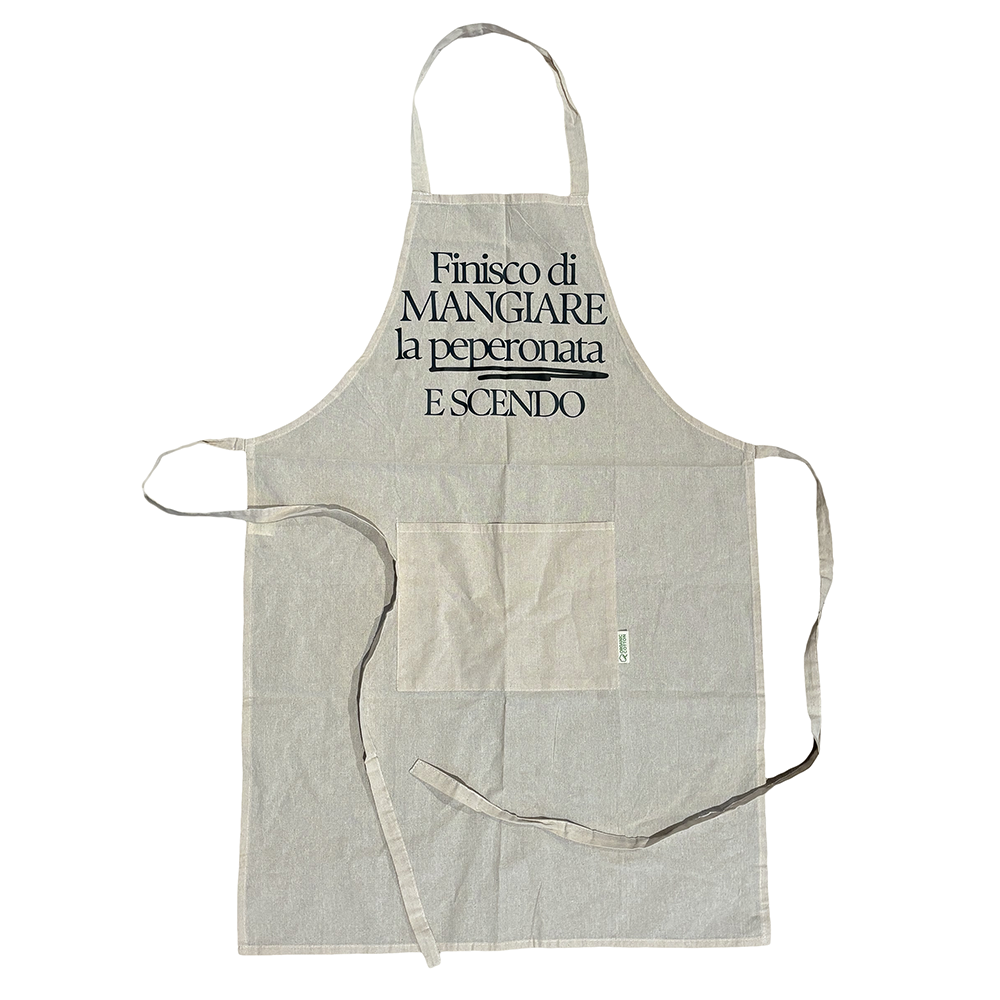 Grembiule FINISCO DI MANGIARE LA PEPERONATA E SCENDO