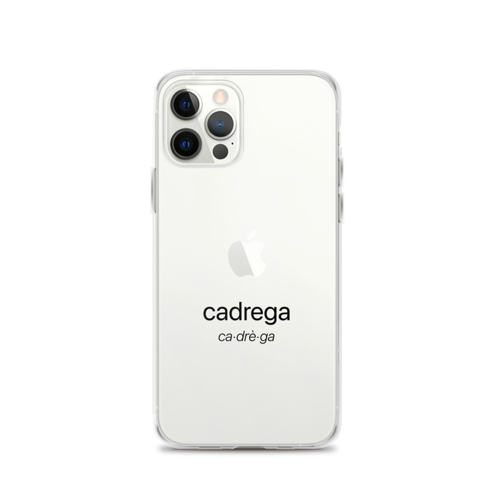 Cover Iphone 11/12 Cadrega scritta nera