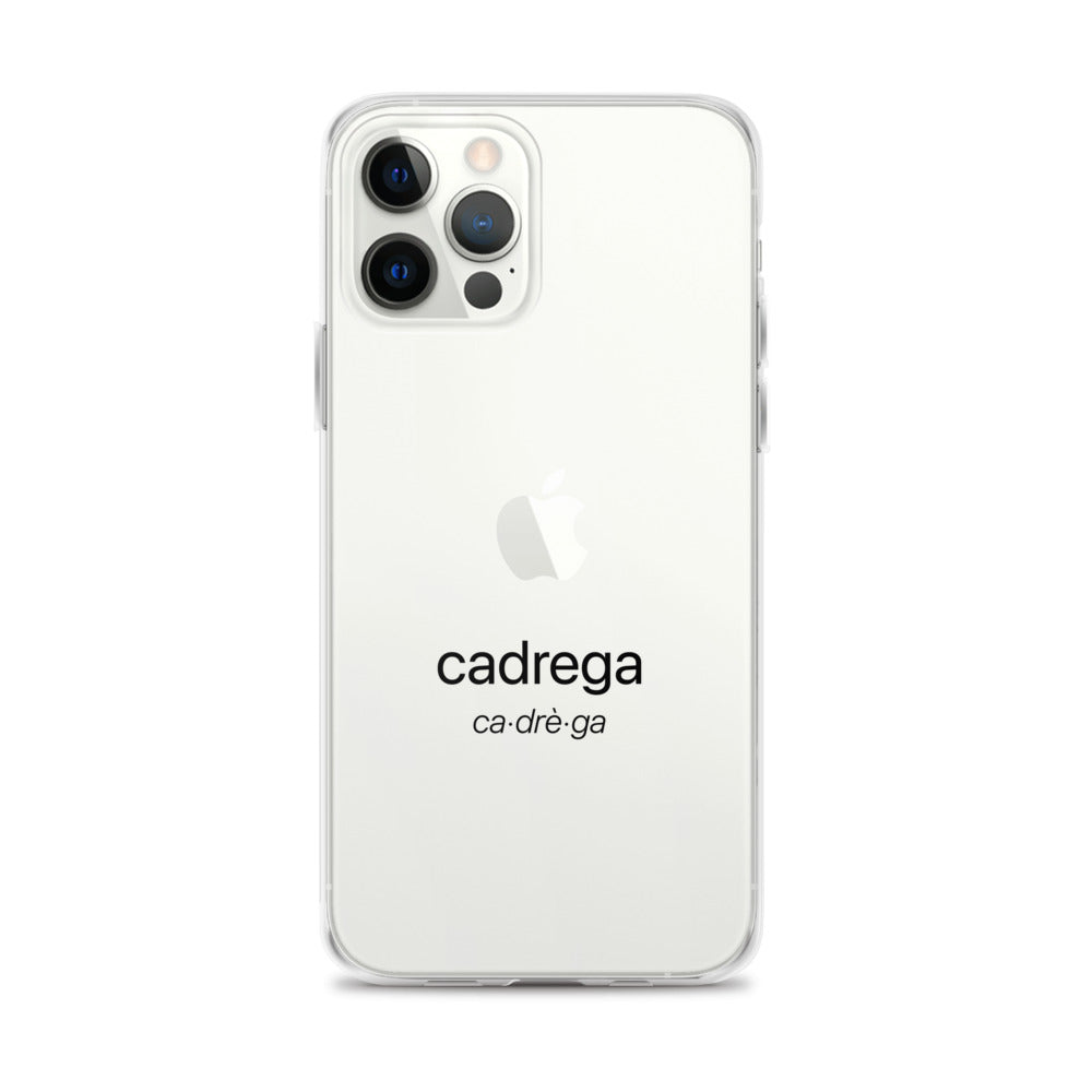 Cover Iphone 11/12 Cadrega scritta nera