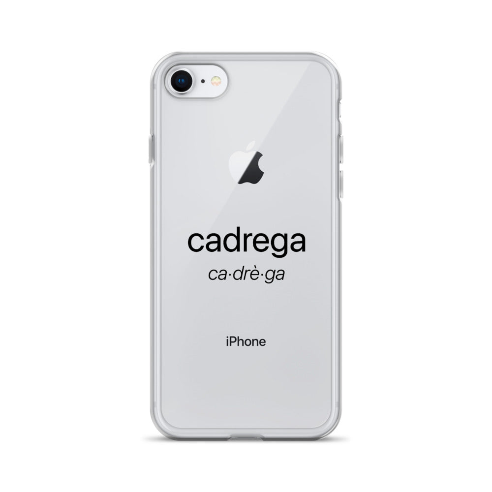 Cover iPhone Cadrega scritta nera