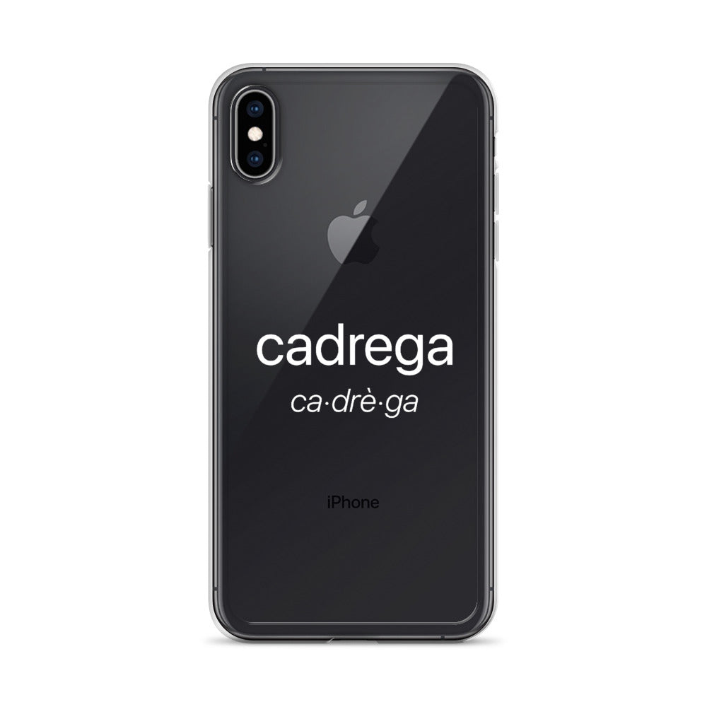 Cover IPhone Cadrega scritta bianca