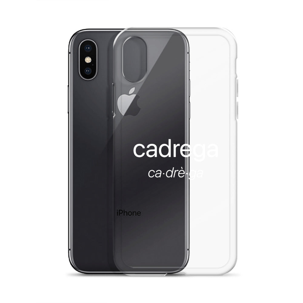 Cover IPhone Cadrega scritta bianca
