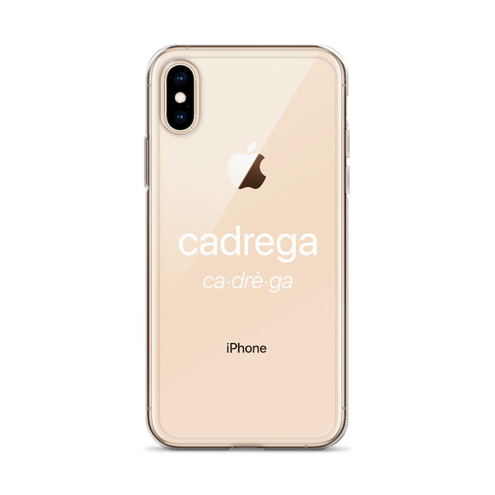 Cover IPhone Cadrega scritta bianca