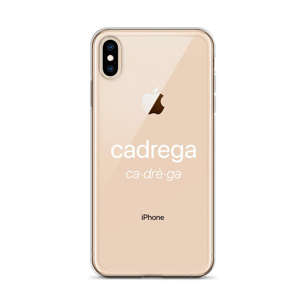 Cover IPhone Cadrega scritta bianca