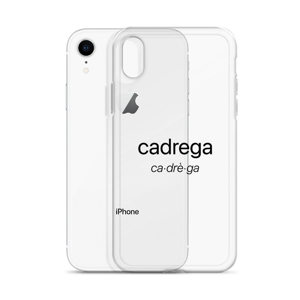Cover iPhone Cadrega scritta nera