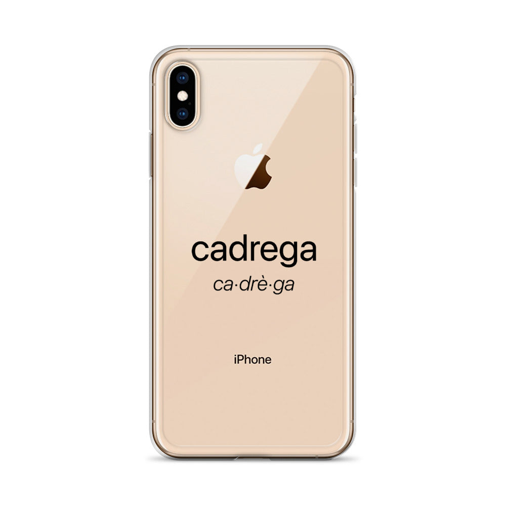 Cover iPhone Cadrega scritta nera