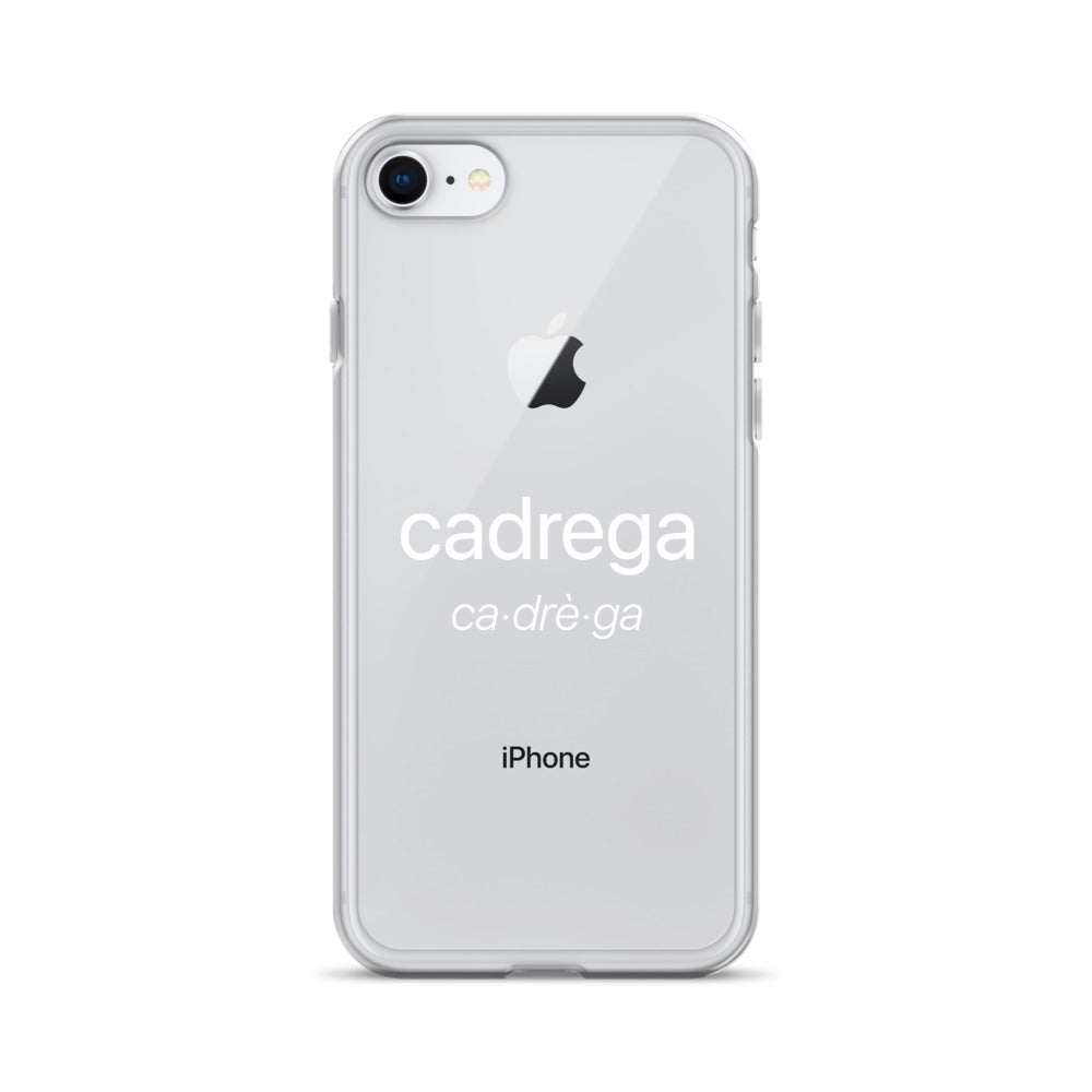 Cover IPhone Cadrega scritta bianca