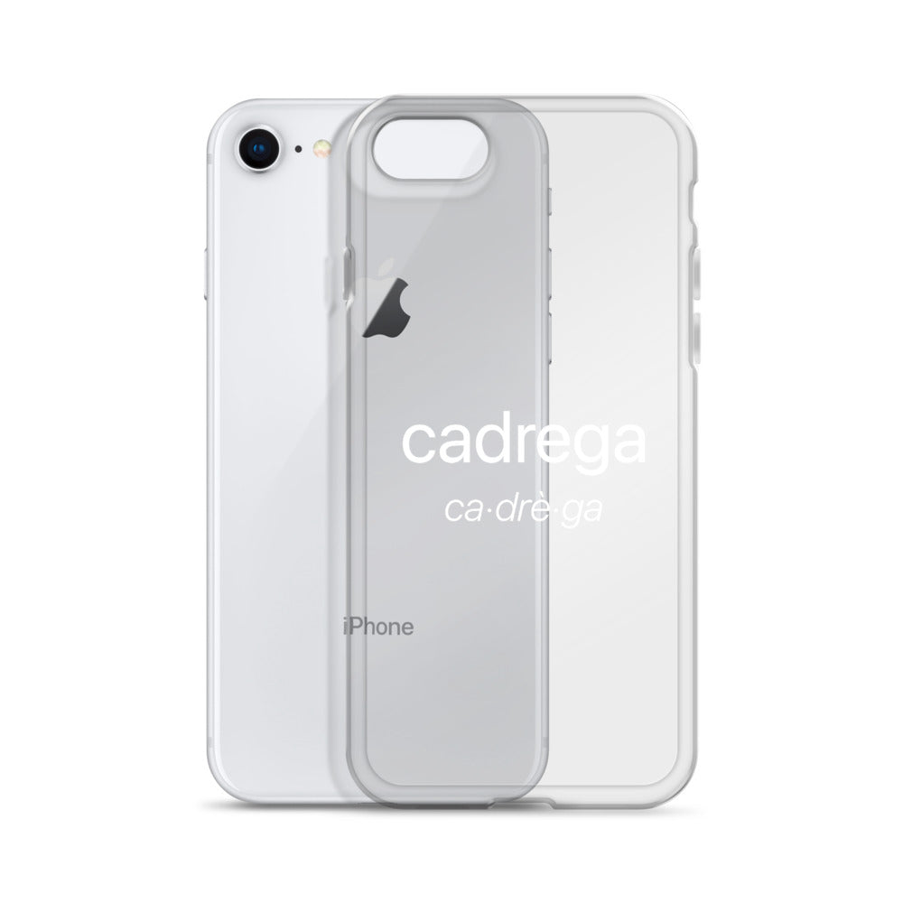 Cover IPhone Cadrega scritta bianca