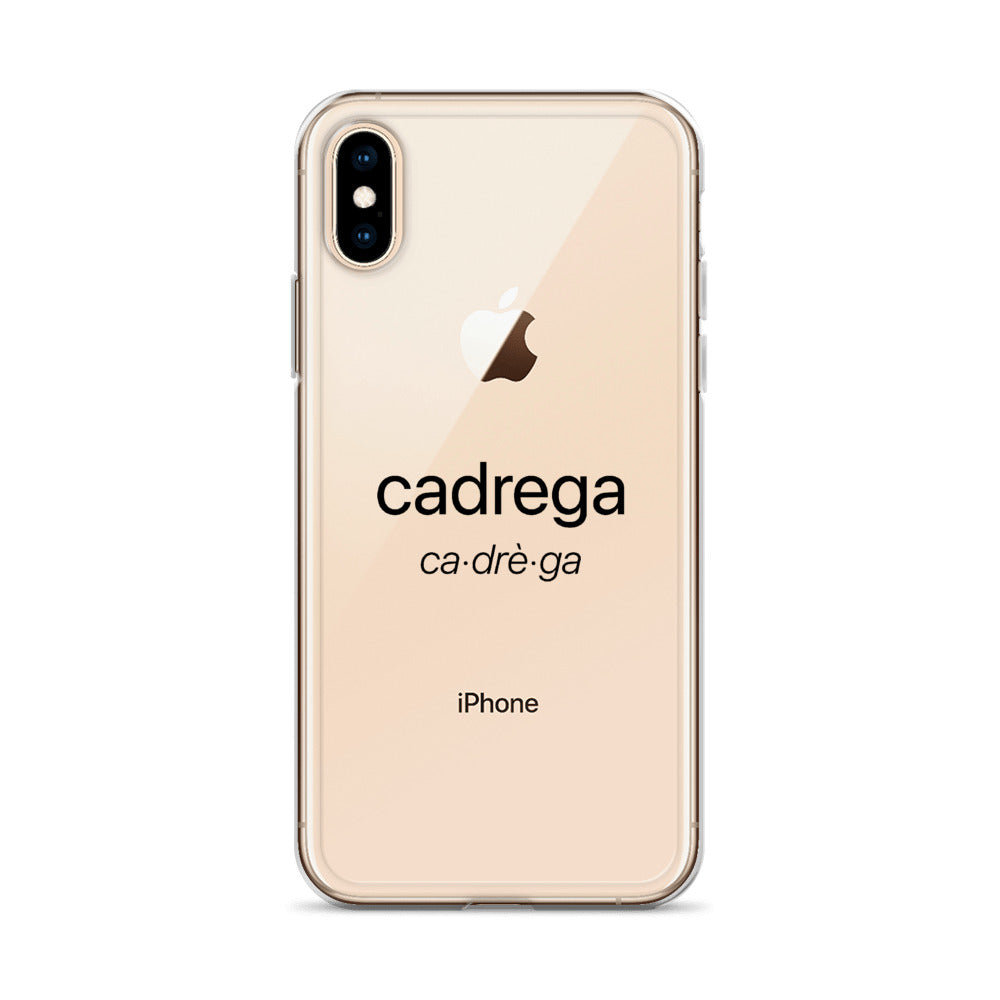 Cover iPhone Cadrega scritta nera