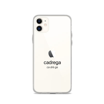 Cover iPhone Cadrega scritta nera