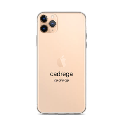 Cover iPhone Cadrega scritta nera