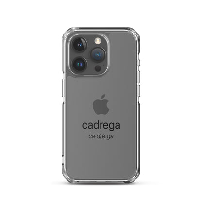 Cover iPhone Cadrega scritta nera