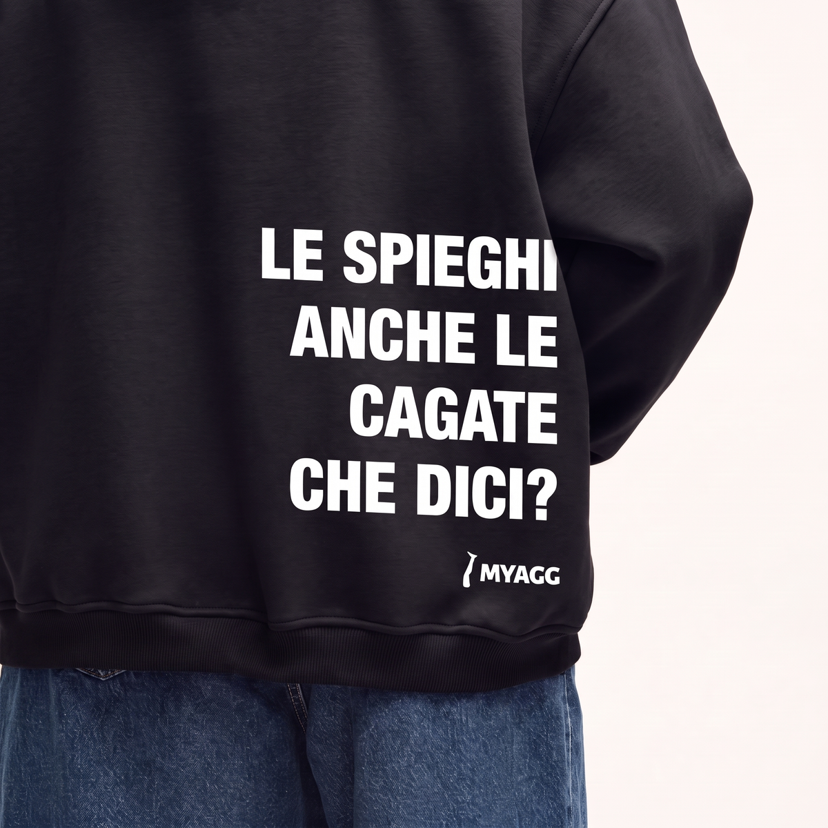 Felpa - LE SPIEGHI ANCHE LE CAGATE CHE DICI?