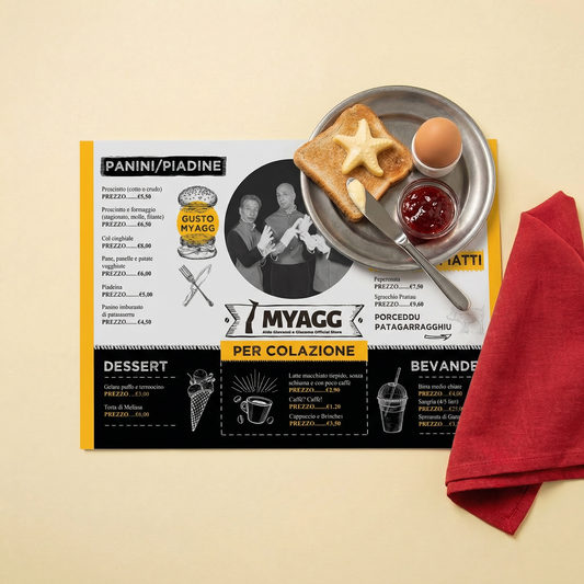 Tovaglietta colazione - IL MENÙ DI AGG