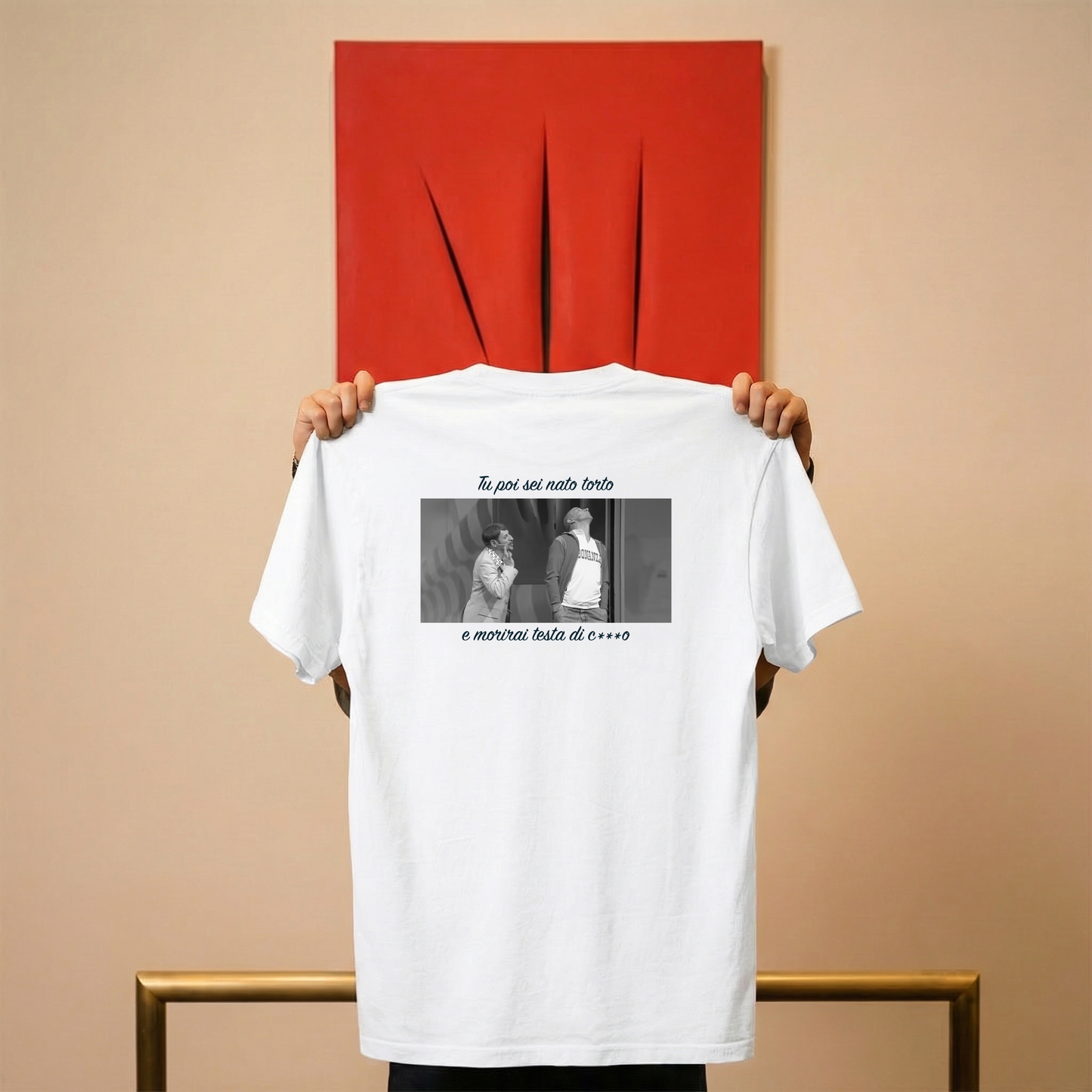 T-shirt - TU POI SEI NATO TORTO E MORIRAI TESTA DI C***O