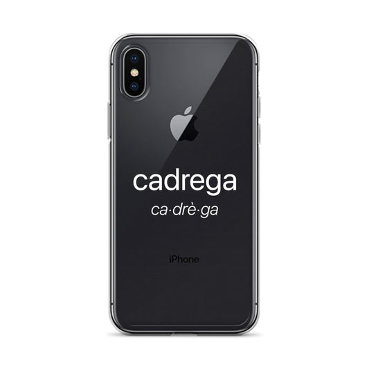 Cover IPhone Cadrega scritta bianca