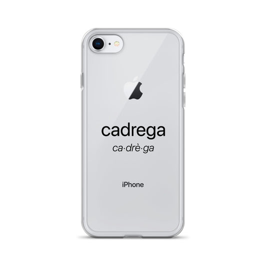 Cover iPhone Cadrega scritta nera