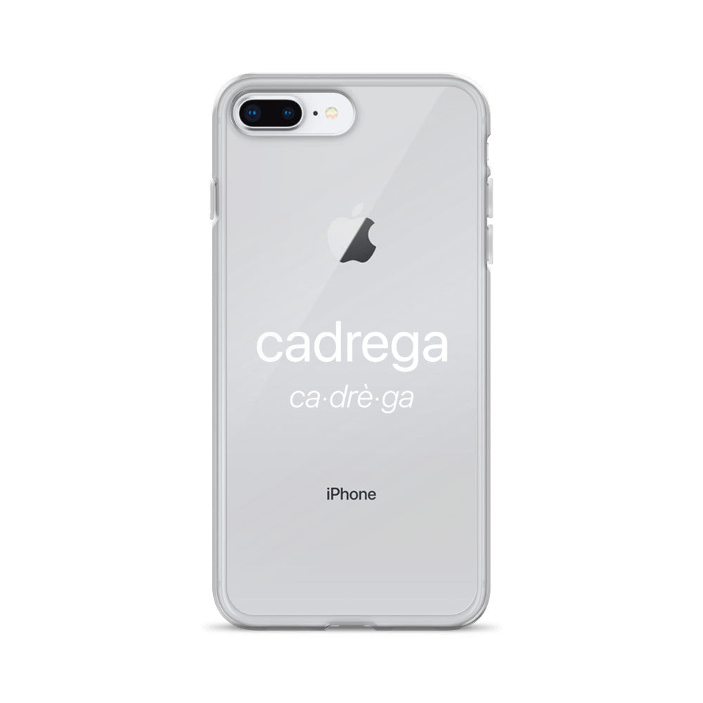Cover IPhone Cadrega scritta bianca