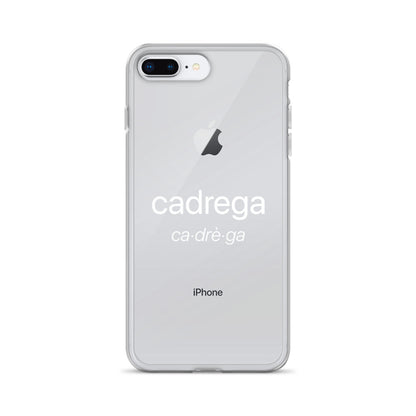 Cover IPhone Cadrega scritta bianca