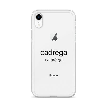 Cover iPhone Cadrega scritta nera