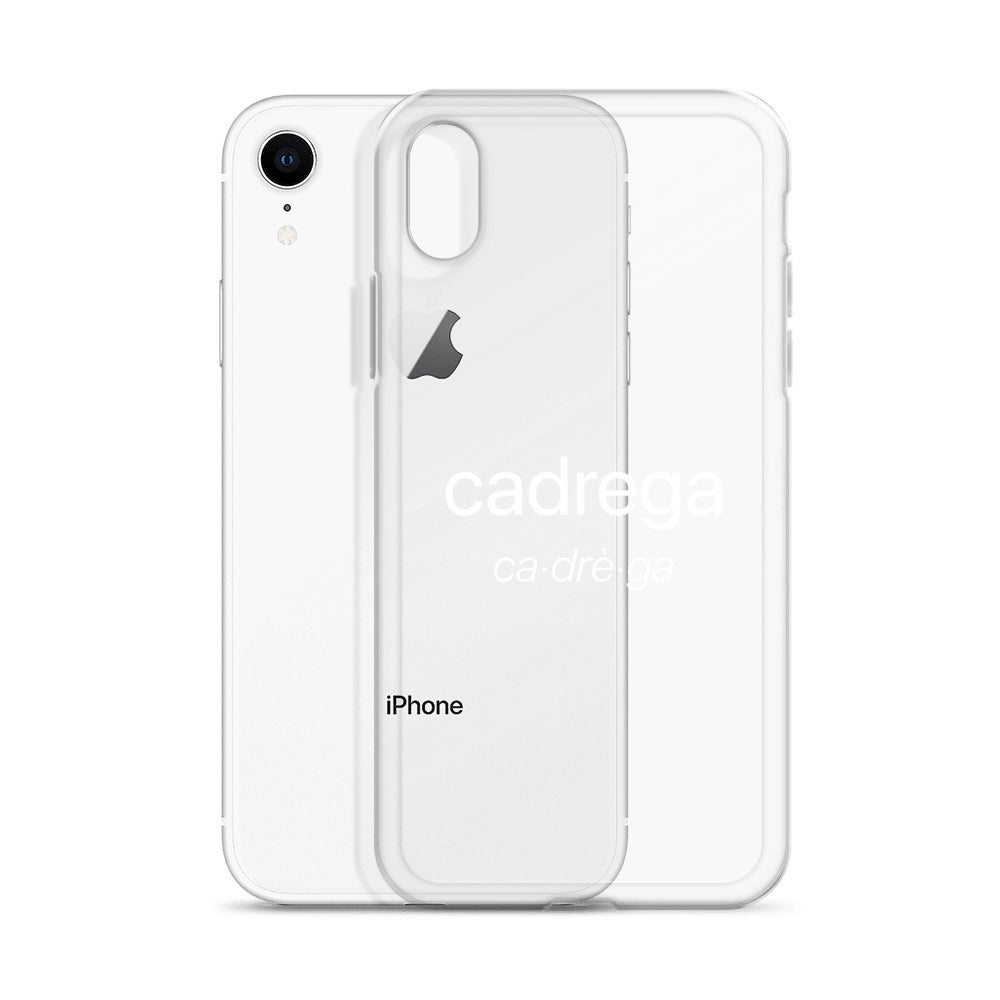 Cover IPhone Cadrega scritta bianca