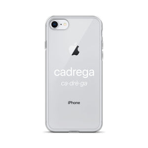 Cover IPhone (7/8/X/XR/XS) Cadrega scritta bianca